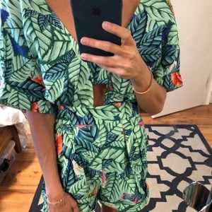 Mara Hoffman Palm Print Romper